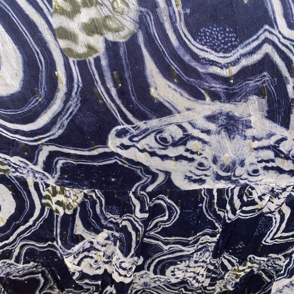 NEW Printer Johnson Long-Sleeve V-Neck Textured Midi Dress - Picture 6 of 9